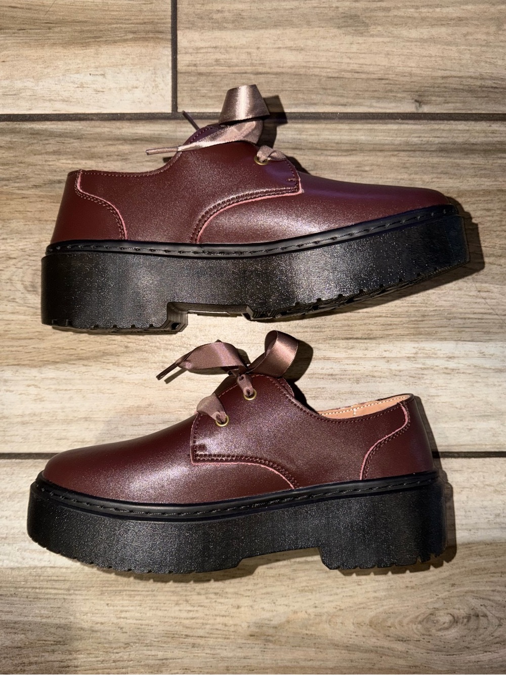 Beauseen Classic Penny Leather Platform Chunky Loafers